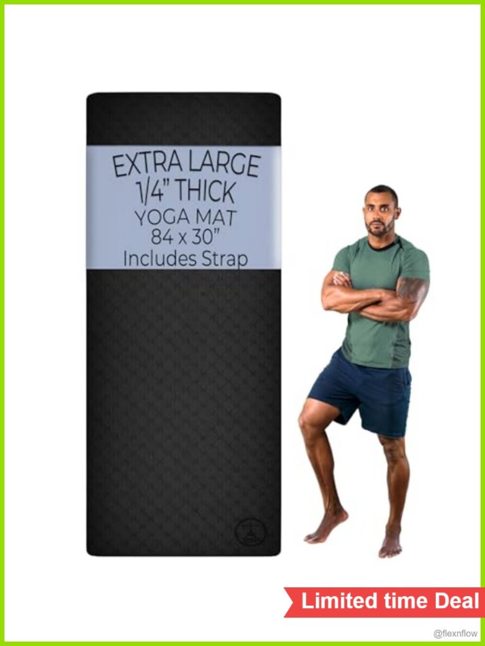 Extra Large 84x30 Yoga Mat, 6mm Thick TPE Non Slip Exercise Mat